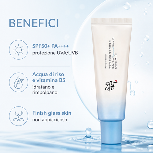 Beauty of Joseon Relief Sun Aqua-Fresh SPF50+ - Crema Solare 50ml - benefici principali