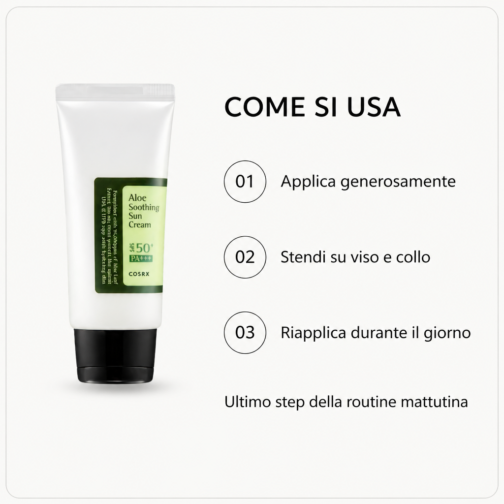 Come si usa COSRX Aloe Soothing Sun Cream