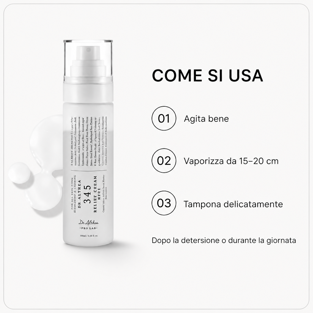 Come si usa Dr Althea 345 Relief Cream Mist
