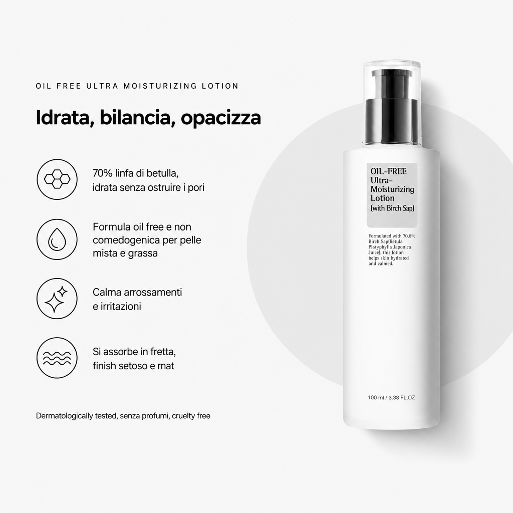 COSRX Oil Free Ultra Moisturizing Lotion - Benefici