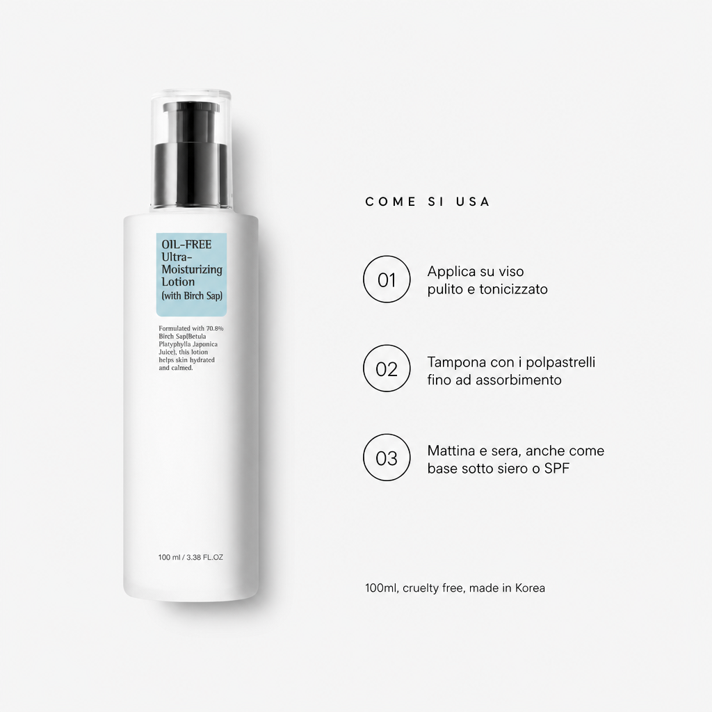 COSRX Oil Free Ultra Moisturizing Lotion - Come si usa