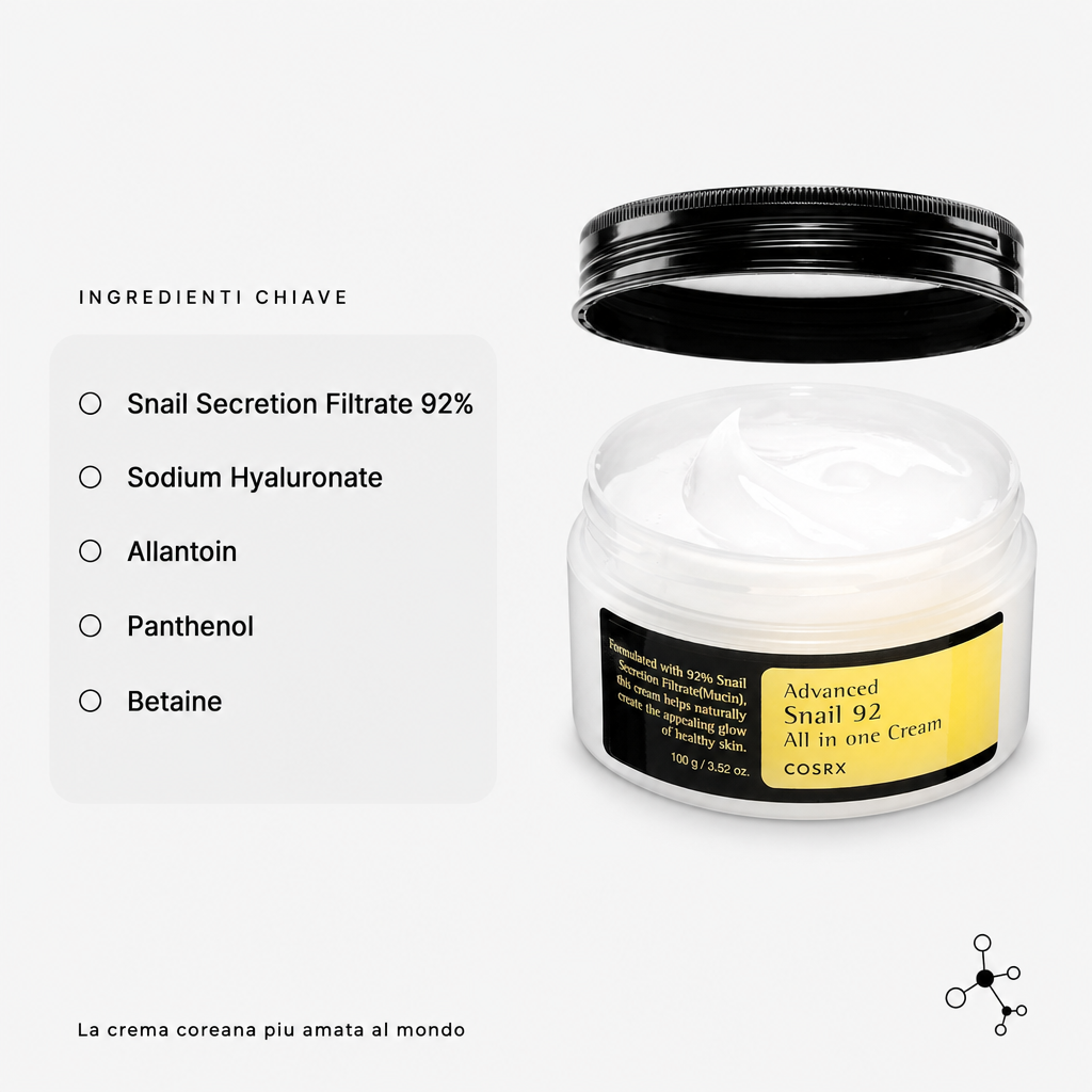 COSRX Advanced Snail 92 Cream - Ingredienti