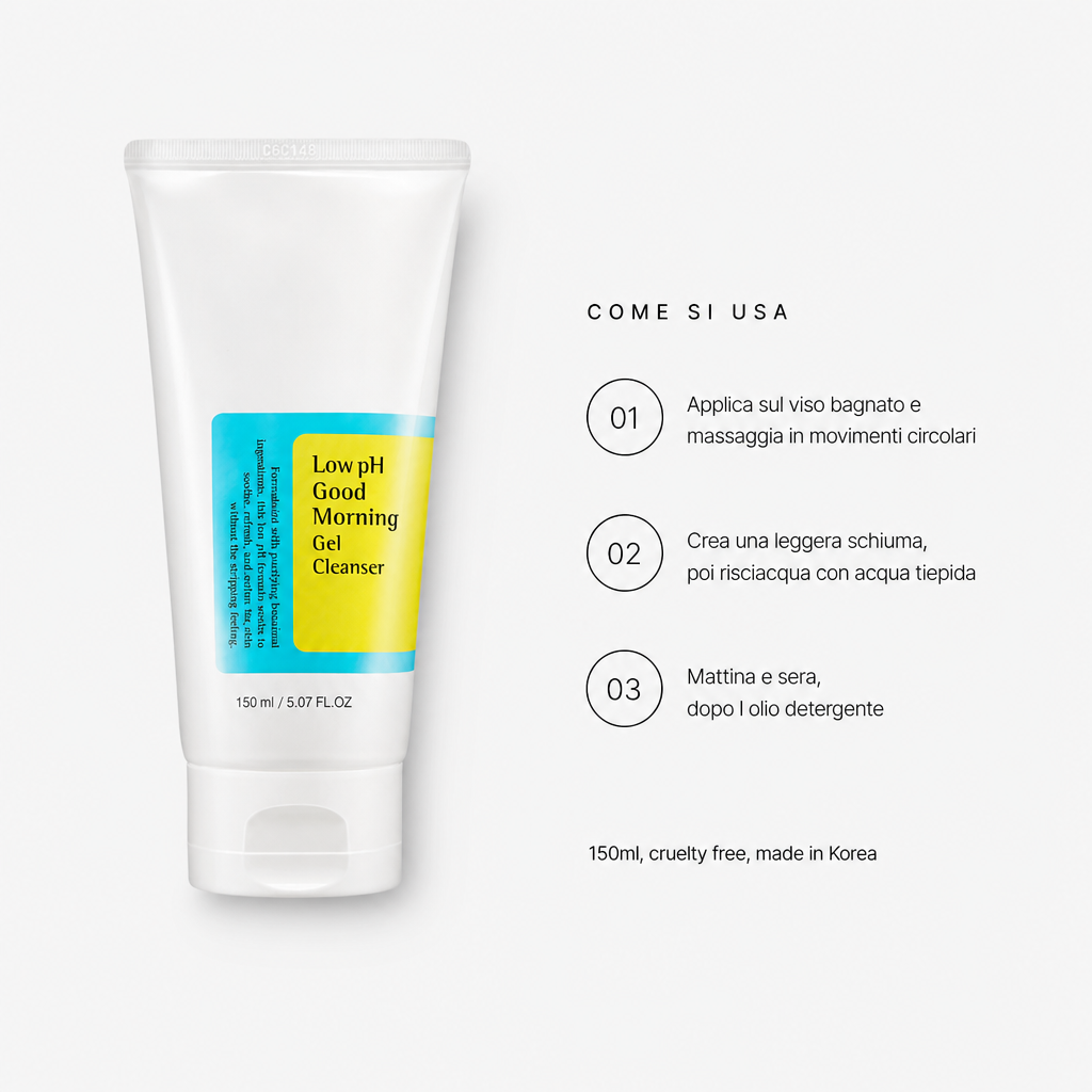 COSRX Low pH Good Morning Gel Cleanser - Come si usa