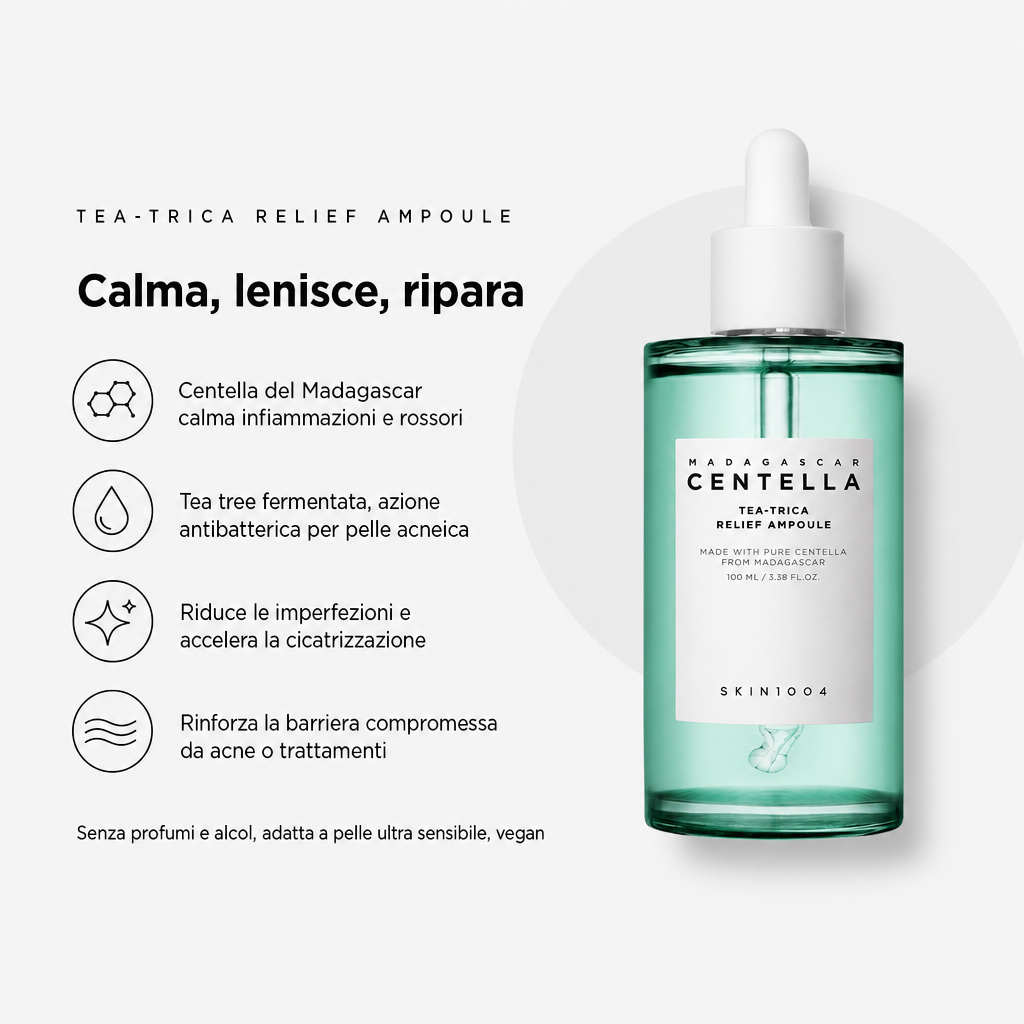 Skin1004 Tea-Trica Relief Ampoule - Benefici