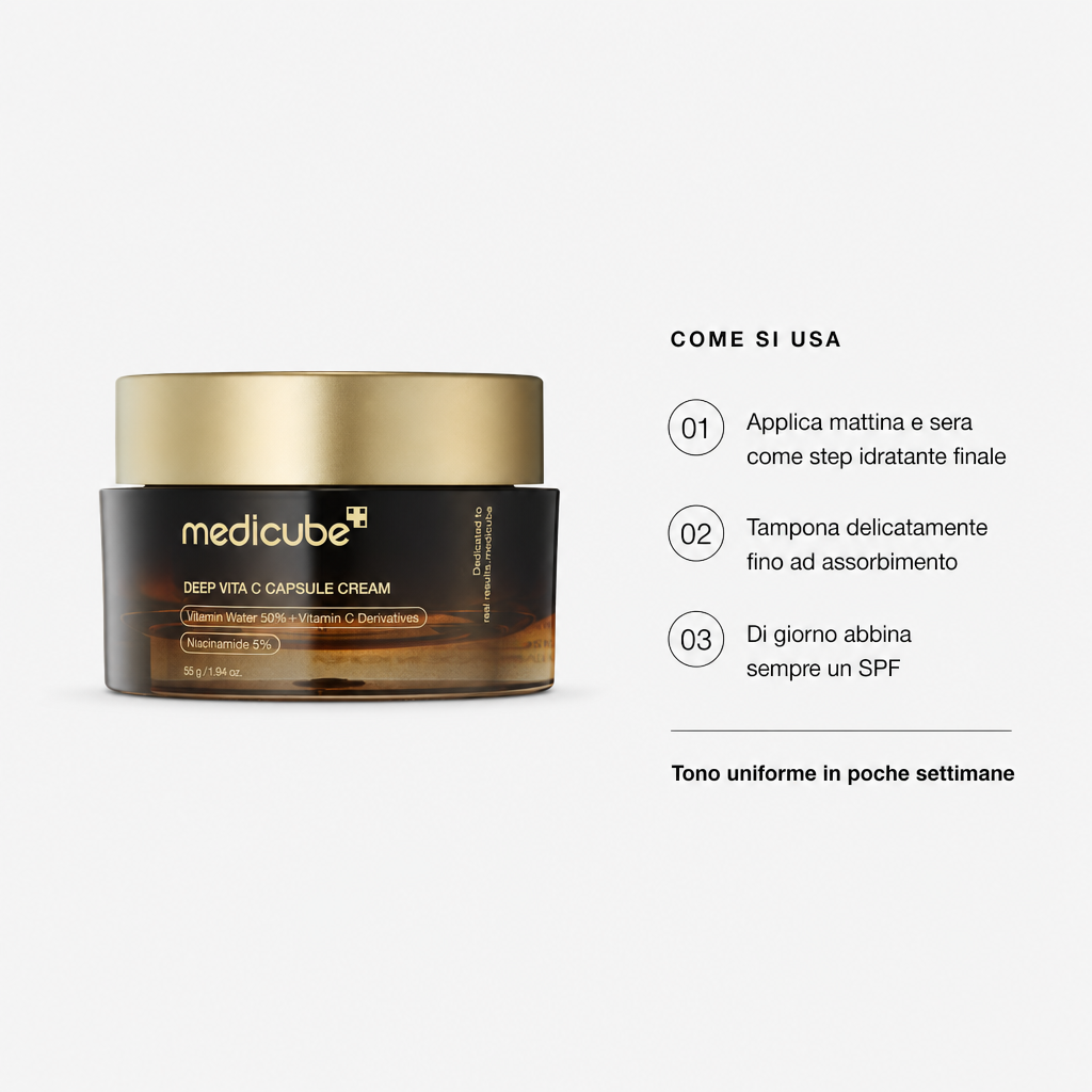 Medicube Deep Vita C Capsule Cream - Come si usa