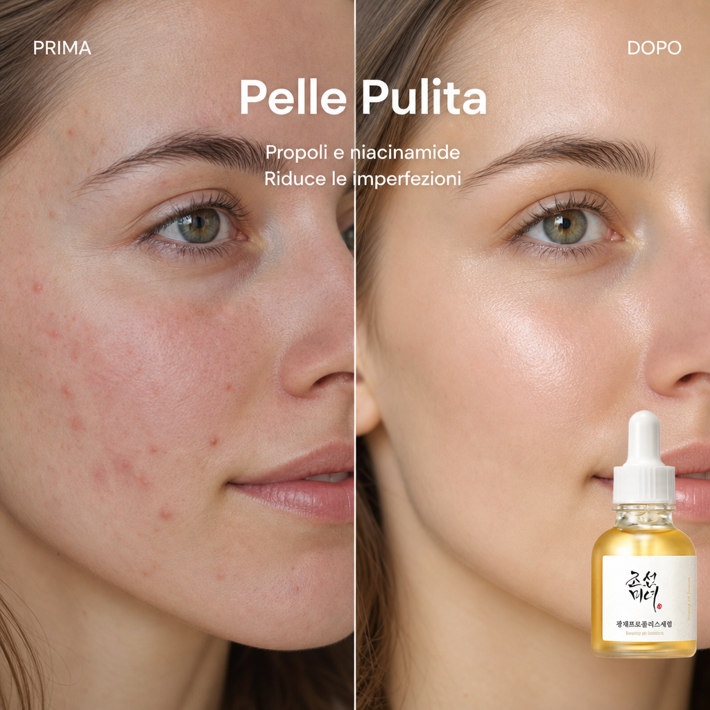 BOJ Glow Serum Propoli - Lifestyle prima dopo
