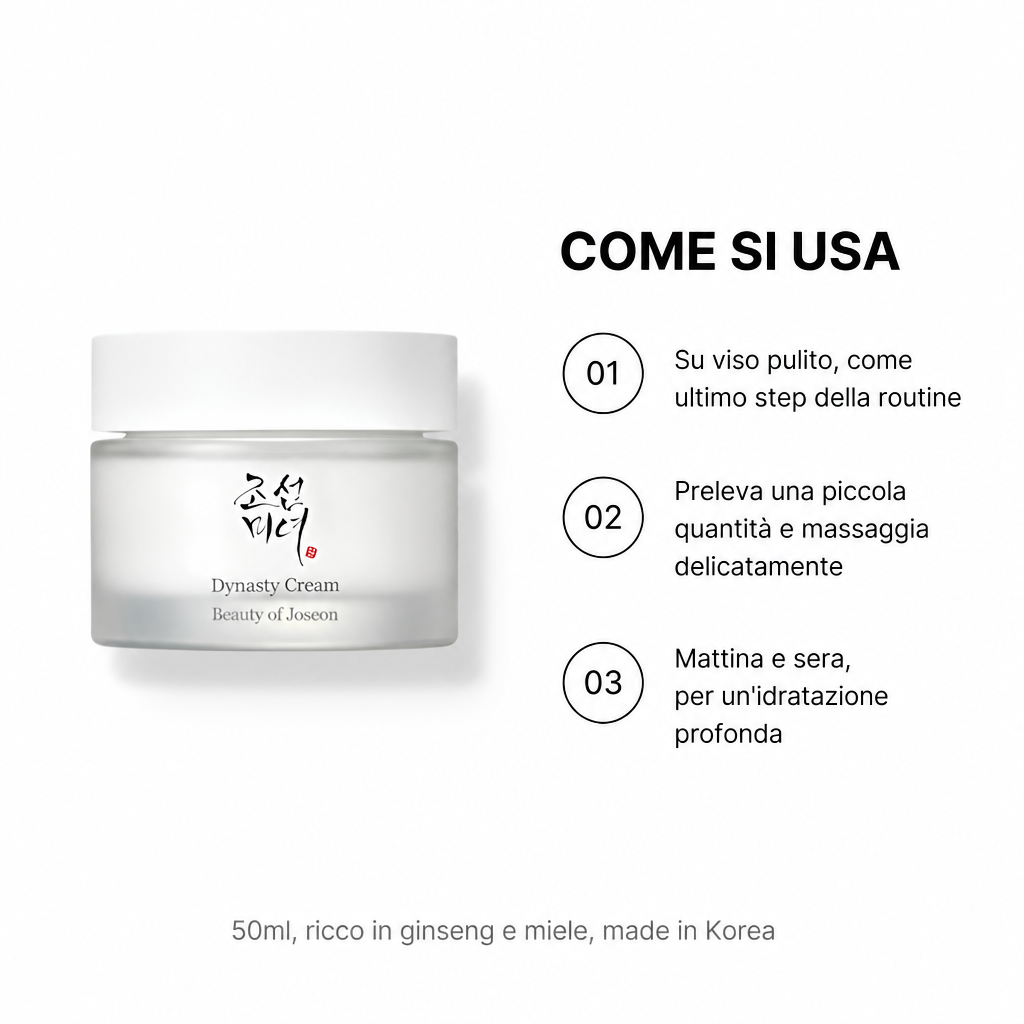 Beauty of Joseon Dynasty Cream - Come si usa (sfondo bianco)