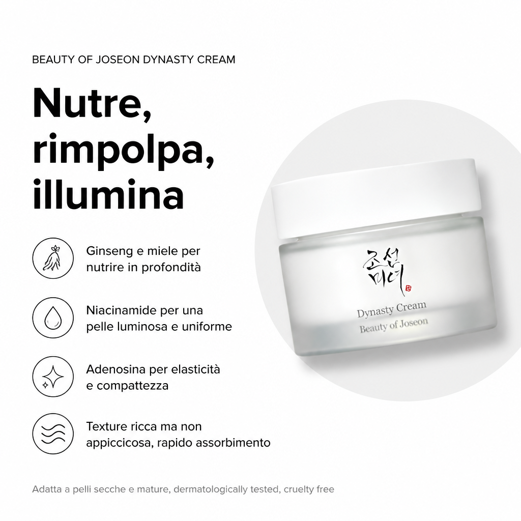 Beauty of Joseon Dynasty Cream - Benefici (sfondo bianco)