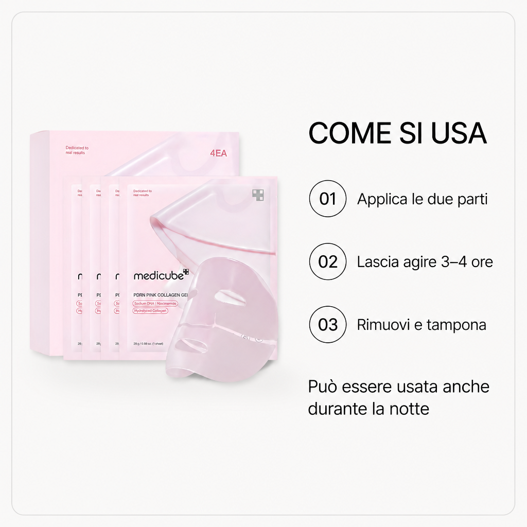Come si usa Medicube PDRN Pink Collagen Gel Mask