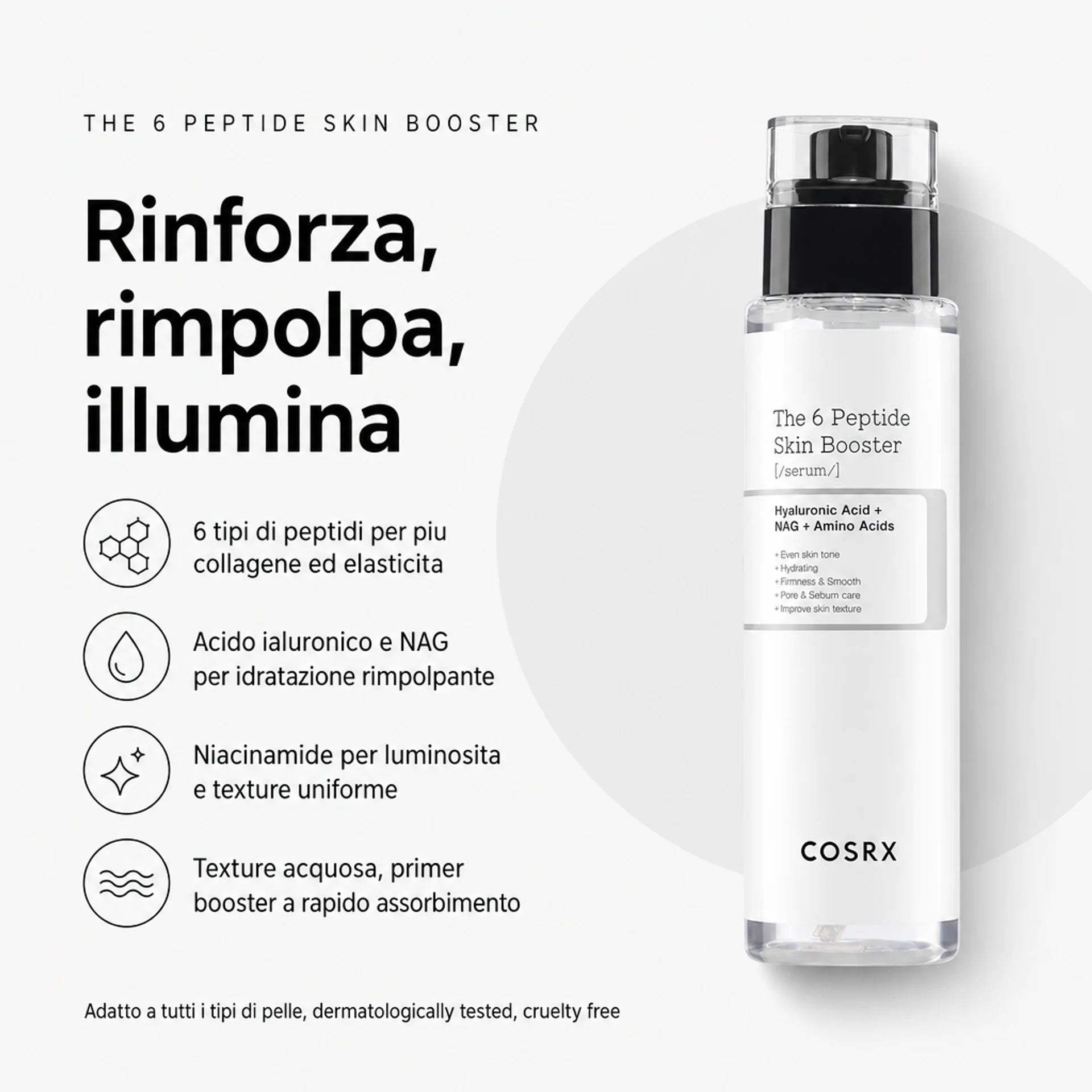 COSRX 6 Peptide Skin Booster – Siero Rassodante 150ml